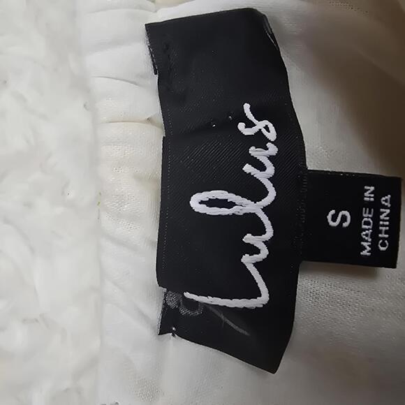 Lulus Women's Yellow and White Striped Off-Shoulder Casual Dress Size S - Picture 3 of 8